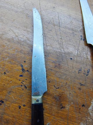 Lote Cuchillos Vintage Metal y Madera