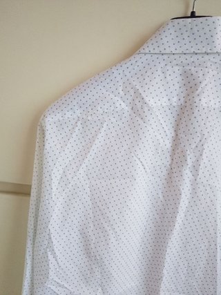 Camicia Alcott bianca microfantasia pois cotone