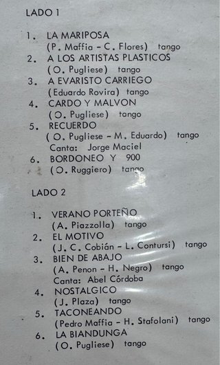 Osvaldo Pugliese Y Su Orquesta - Recuerdo LP
