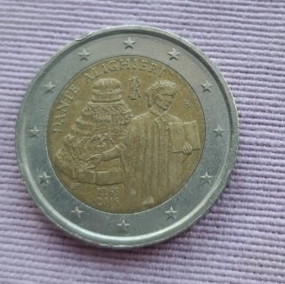 Moneda Conmemorativa Italia 2015 Dante Alighieri