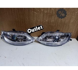 OL FAROS PARA SEAT IBIZA 6J 08-12 LUZ DIURNA FONDO CROMO R14