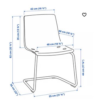 4 Sillas Tobias Ikea transparentes