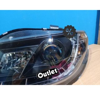 OL FAROS PARA SEAT IBIZA 6J 08-12 LUZ DIURNA LED FONDO NEGRO