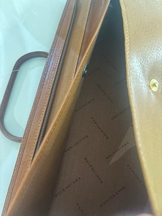Maletín Balenciaga Piel Marrón Auténtica
