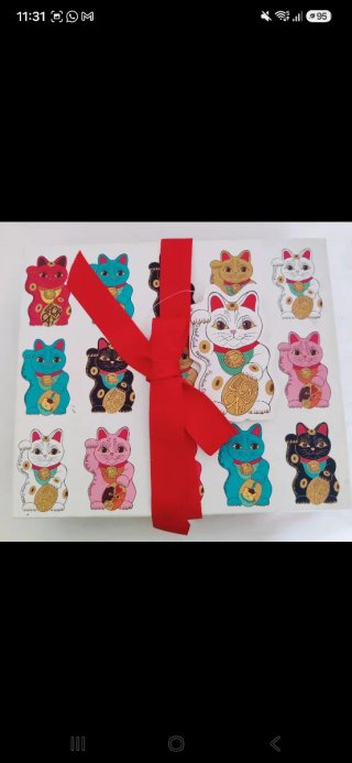6 Chávenas Café Maneki Neko Porcelana