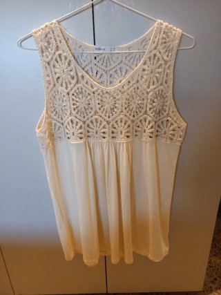 Top VANDOS Crochet Beige Talla M