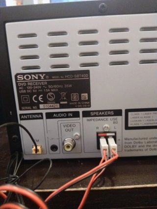 Mini cadena Sony negra