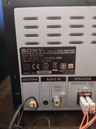 Mini cadena Sony negra