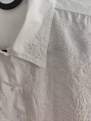 Camisa blanca chica manga corta Talla M