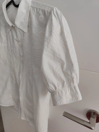 Camisa blanca chica manga corta Talla M