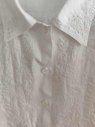 Camisa blanca chica manga corta Talla M
