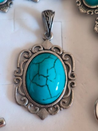 Conjunto Turquesa: Pulsera y Colgante