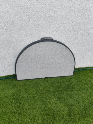 Mesa ovalada plegable Crespo medida 120x90