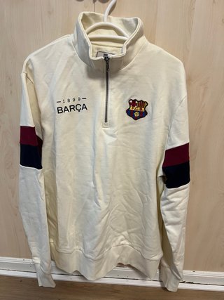 Sudadera Vintage FC Barcelona Beige