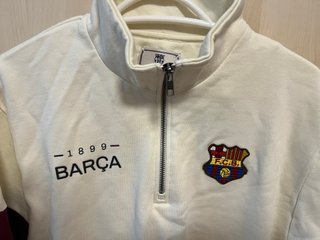 Sudadera Vintage FC Barcelona Beige