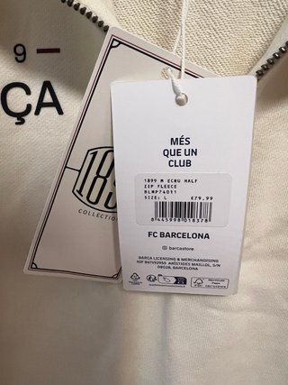 Sudadera Vintage FC Barcelona Beige