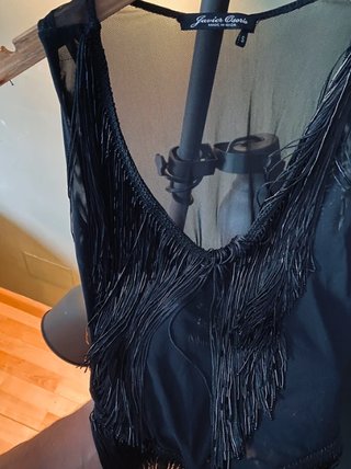 Vestido flecos Javier Osorio Ibiza Talla S