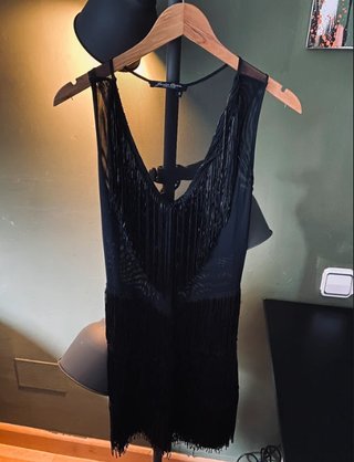 Vestido flecos Javier Osorio Ibiza Talla S