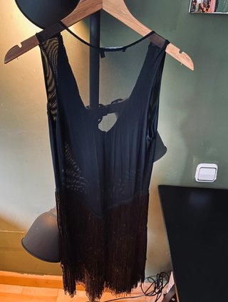Vestido flecos Javier Osorio Ibiza Talla S