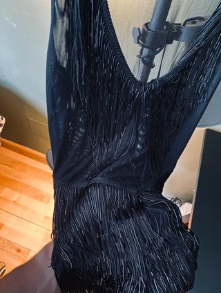 Vestido flecos Javier Osorio Ibiza Talla S