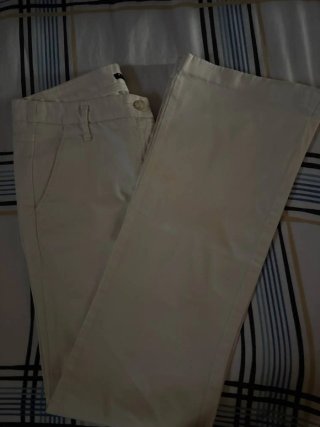 Pantaloni donna Sisley bianco