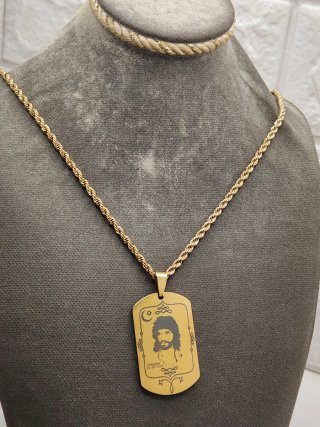 Medalla Camarón de la Isla Acero Chapado Oro
