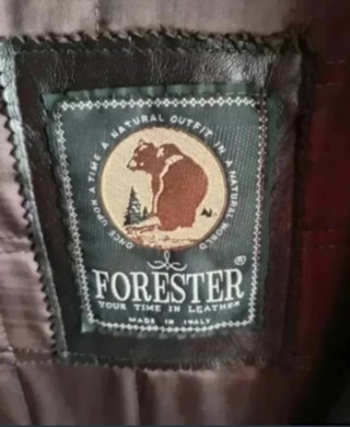 Chaqueta de cuero Forester Negra