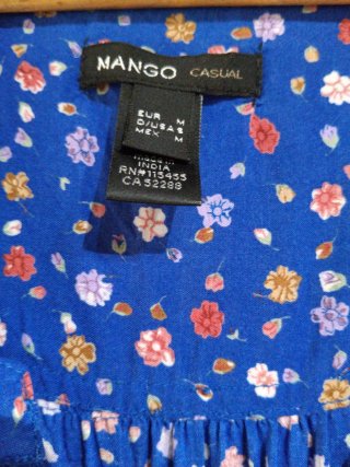 Vestido corto floral Mango Talla M