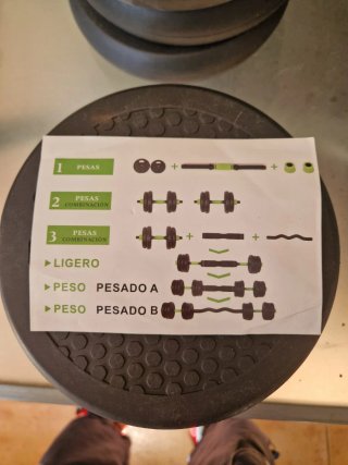 Juego Pesas 1.5kg y 2.5kg + Accesorios