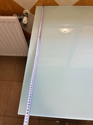 Mesa Cocina Extensible de cristal translúcido