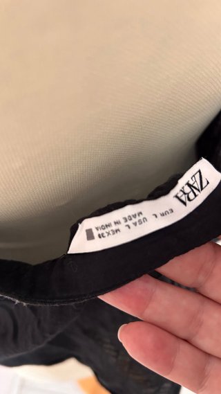 Top tirantes Zara negro con abalorios
