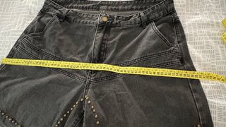 Vaqueros anchos mujer XL tachas estrellas