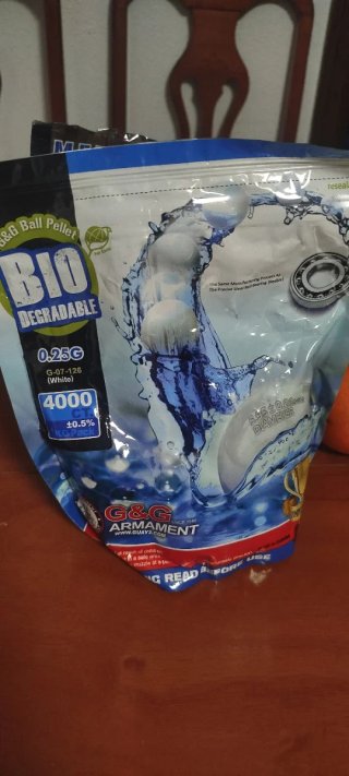 Pack Bolas G&G Bio 0.25g Airsoft (1.5kg)