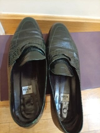 Mocasines de piel verde Acosta