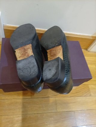 Mocasines de piel verde Acosta
