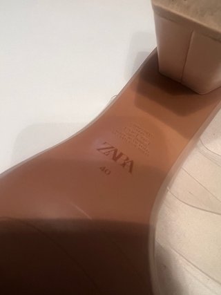 Sandalias Zara Beige con Brillantes
