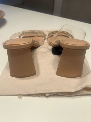 Sandalias Zara Beige con Brillantes