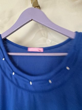 Top azul con perlas Talla XL/XXL