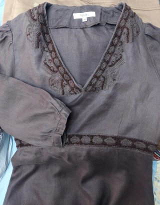 Vestido largo Sfera Marrón, Talla 42