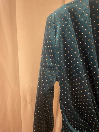 Vestido fiesta verde con lentejuelas