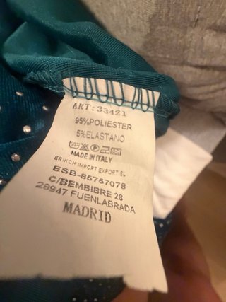 Vestido fiesta verde con lentejuelas