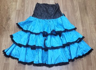 Falda Sevillana Azul con Volantes