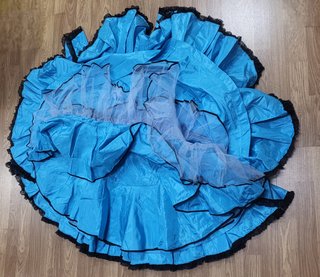 Falda Sevillana Azul con Volantes