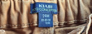 Calças Bege Kiabi 24 meses