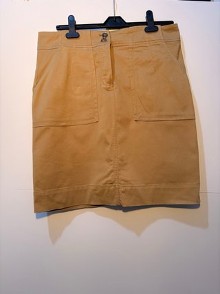 Falda Massimo Dutti camel algodón T.44