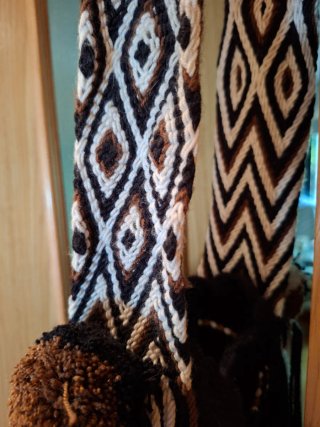 Bolso Wayuu Artesanal Negro Multicolor