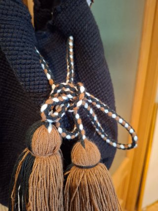 Bolso Wayuu Artesanal Negro Multicolor