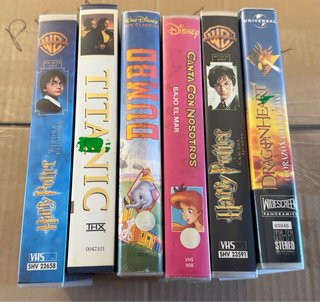 Lote 6 Películas VHS: Titanic, Dumbo, Ariel, Harry