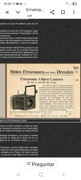 Cámara Ernemann 1913 Negra