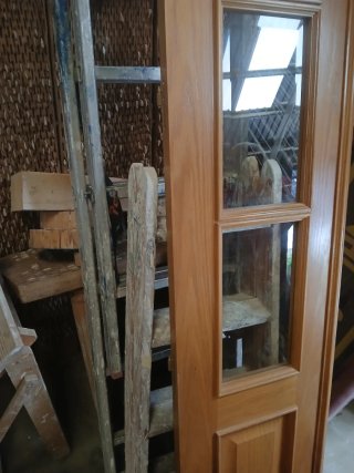 Puerta doble madera Mafiza 2,03m x 73cm